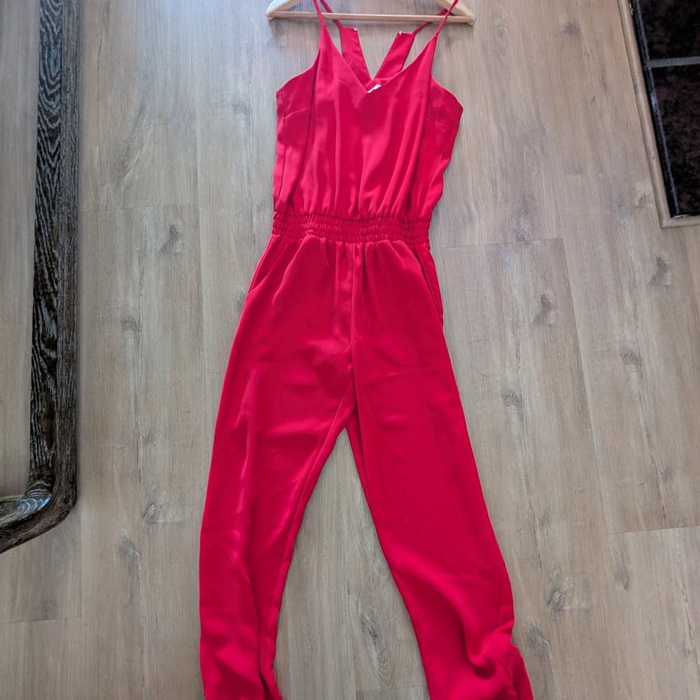 Amanda Uprichard Vibrant Pink Jumpsuit